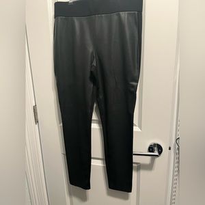 Black part leather part cotton pants. Ann taylor loft. Excellent condition.